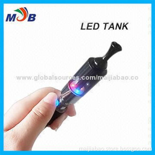 eGo Newest LED Tank Atomizer with Ceramic Tip, No Burning Taste
